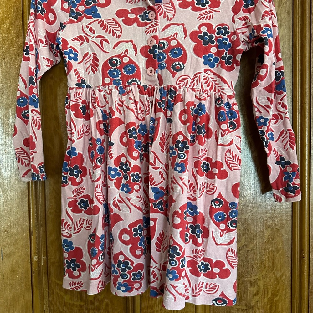 Hannah Red and Blue Floral Kids Dress